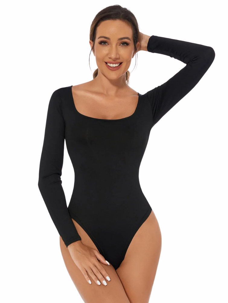 Long Sleeve Thong Bodysuit