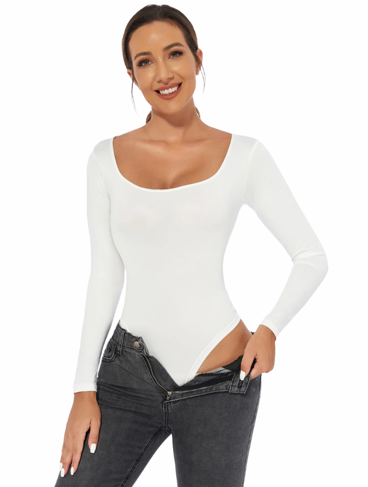 Long Sleeve Thong Bodysuit