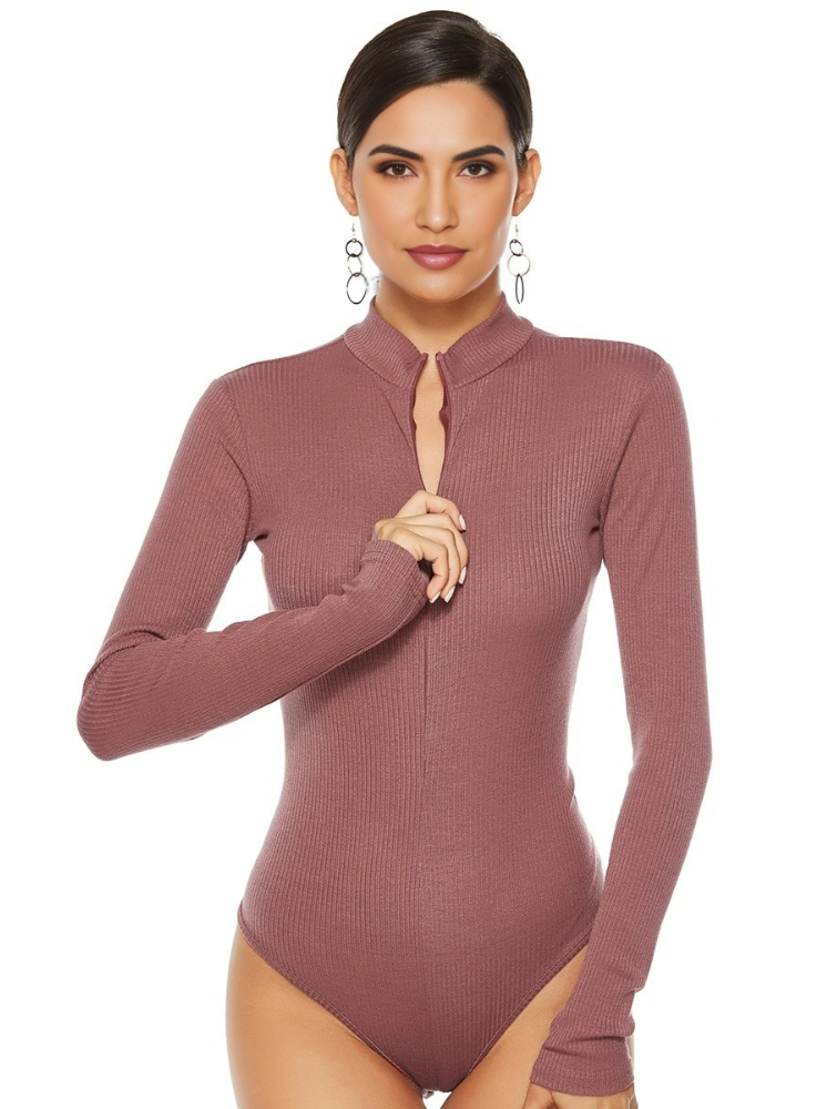 Front Zip  Bodysuit