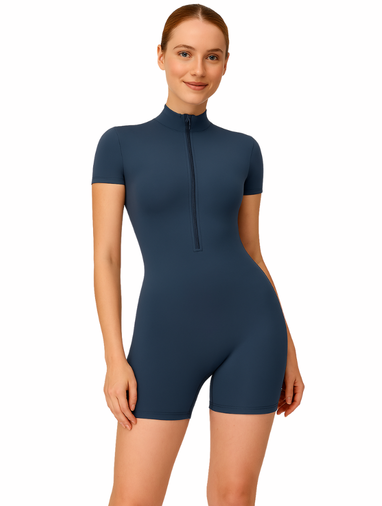 Cloudy Zip Up Romper